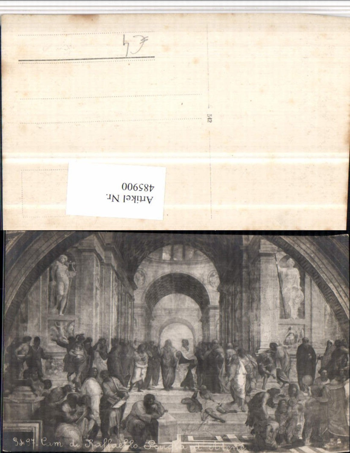 485900,Künstler AK Cam di Raffaello Scuola di Atene Schule von Athen
