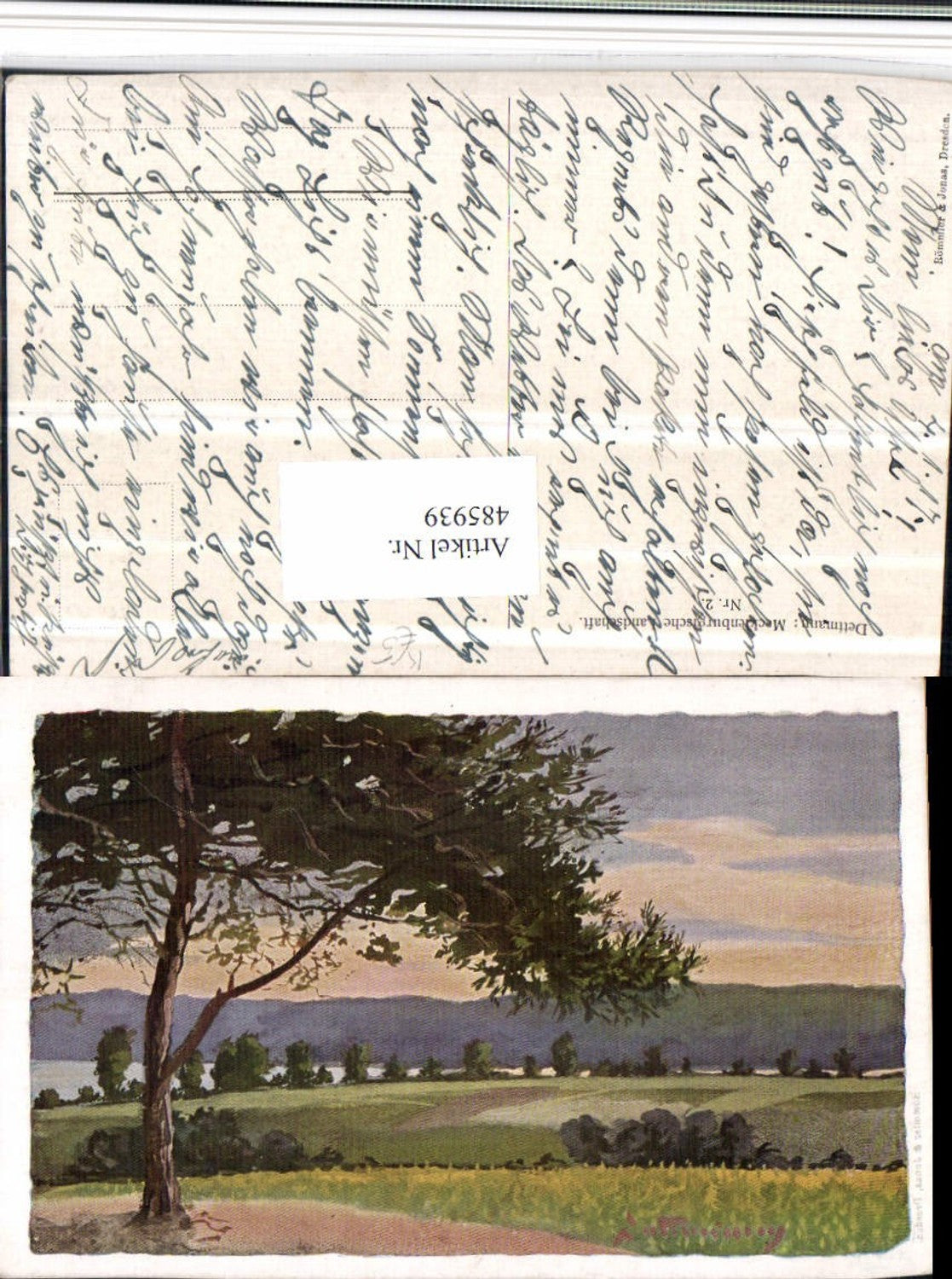 485939,Künstler AK Dettmann Mecklenburgische Landschaft
