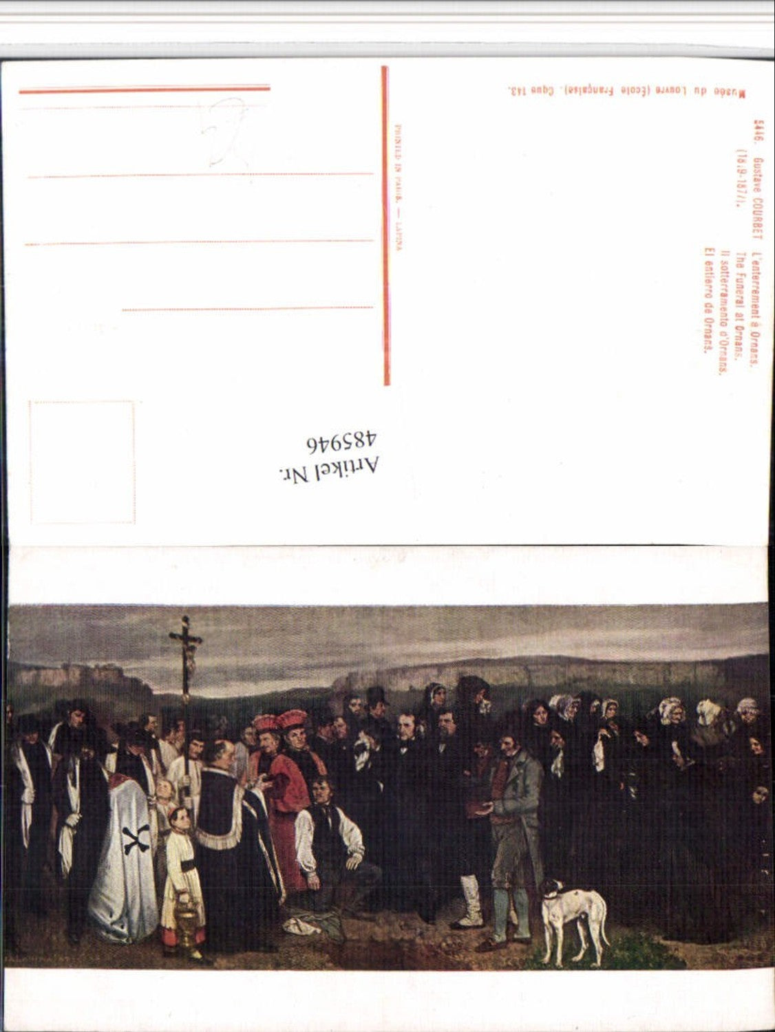 485946,Künstler AK Gustave Courbet Funeral at Ornans Prozession