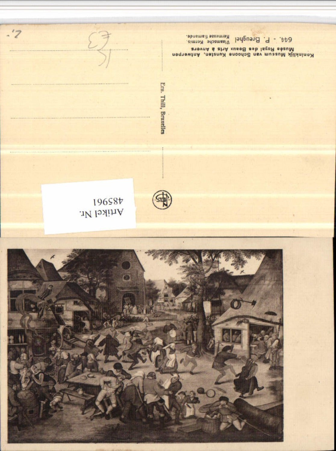 485961,Künstler AK P. Breughel Vlaamsche Kermis Kirmes Fest