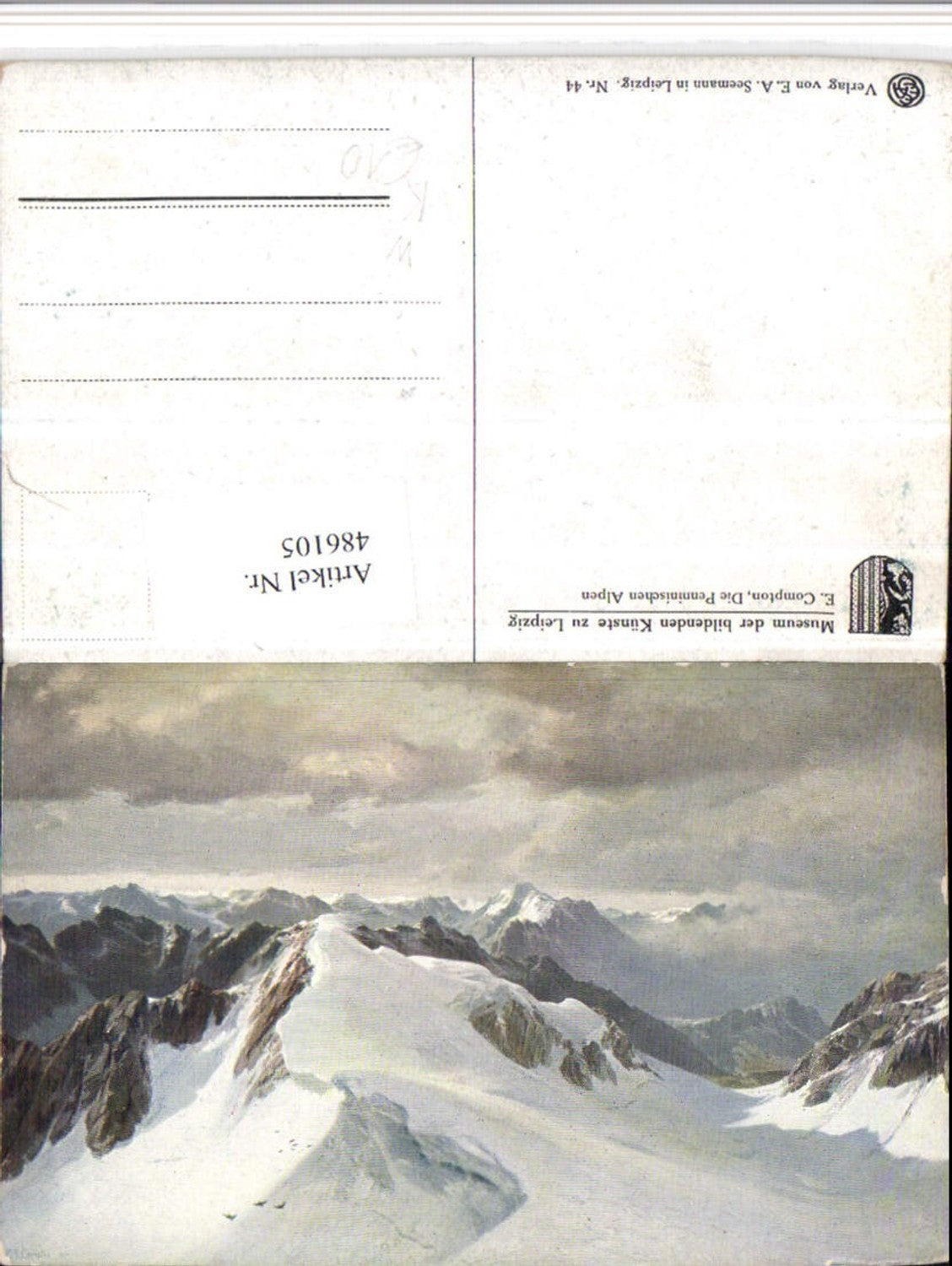 486105,Künstler AK E. T. Compton Penninischen Alpen Penninikum Bergkulisse