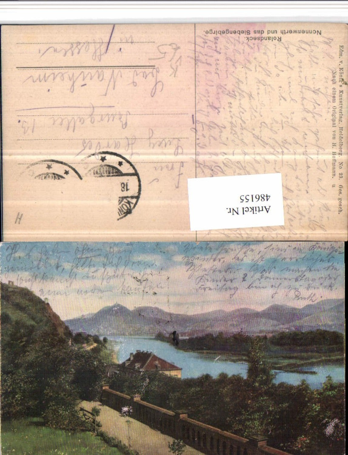 486155,Künstler AK Heinrich Hoffmann Rolandseck Nonnenwerth pub Edm. König 23