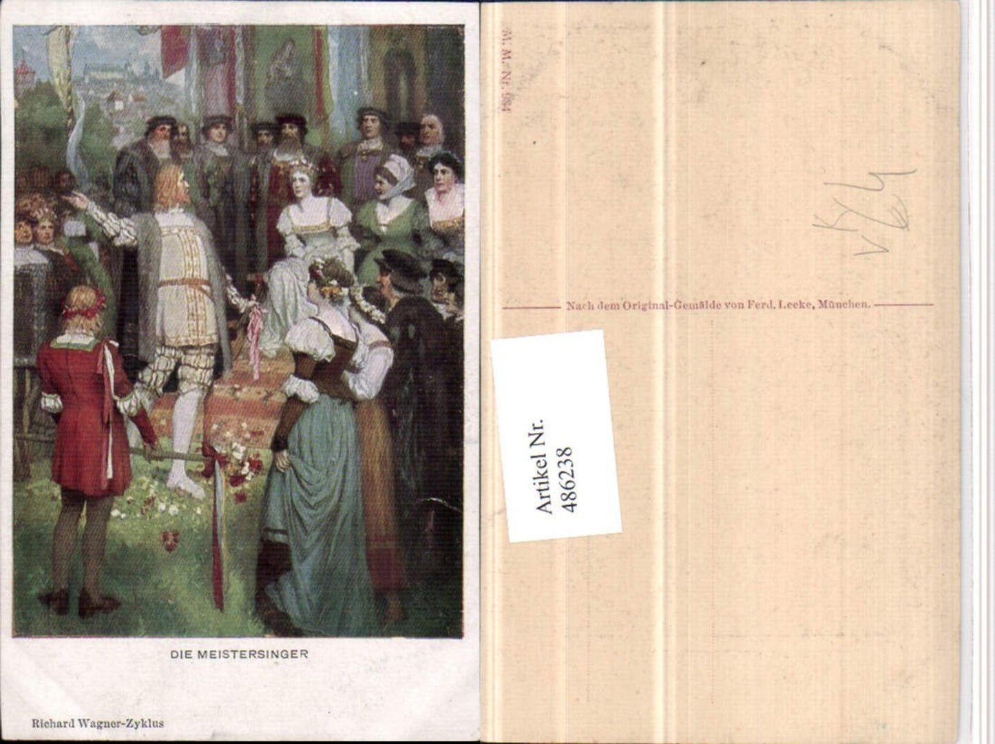 486238,M. Munk Vienne 984 Künstler Ferd. Leeke Meistersinger Richard Wagner