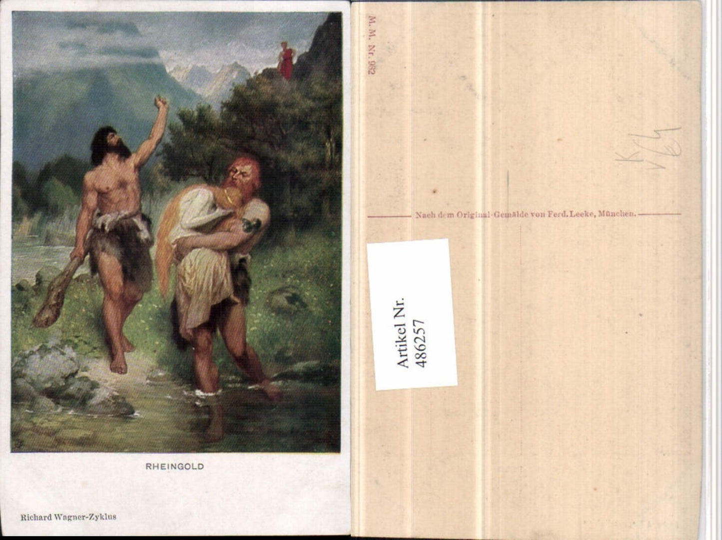 486257,M. Munk Vienne 982 Künstler Ferd. Leeke Rheingold Richard Wagner