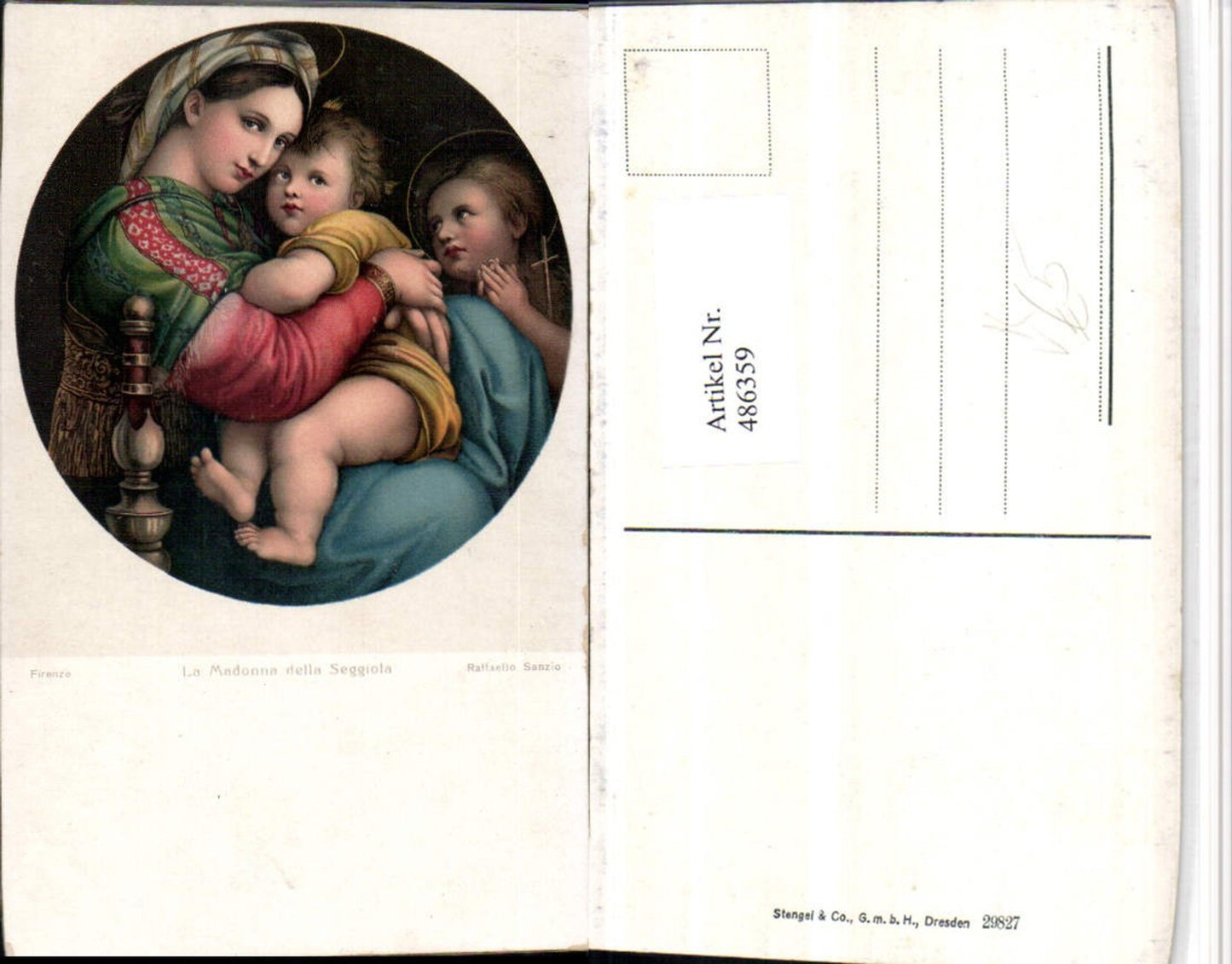 486359,Stengel Co 29827 Künstler Raffaello Sanzio Madonna della Seggiola