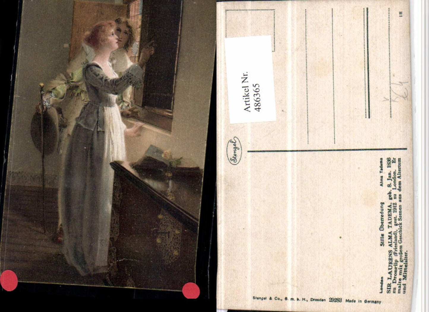 486365,Stengel Co 29283 Künstler Sir Laurens Alma Tadema Stille Überredung
