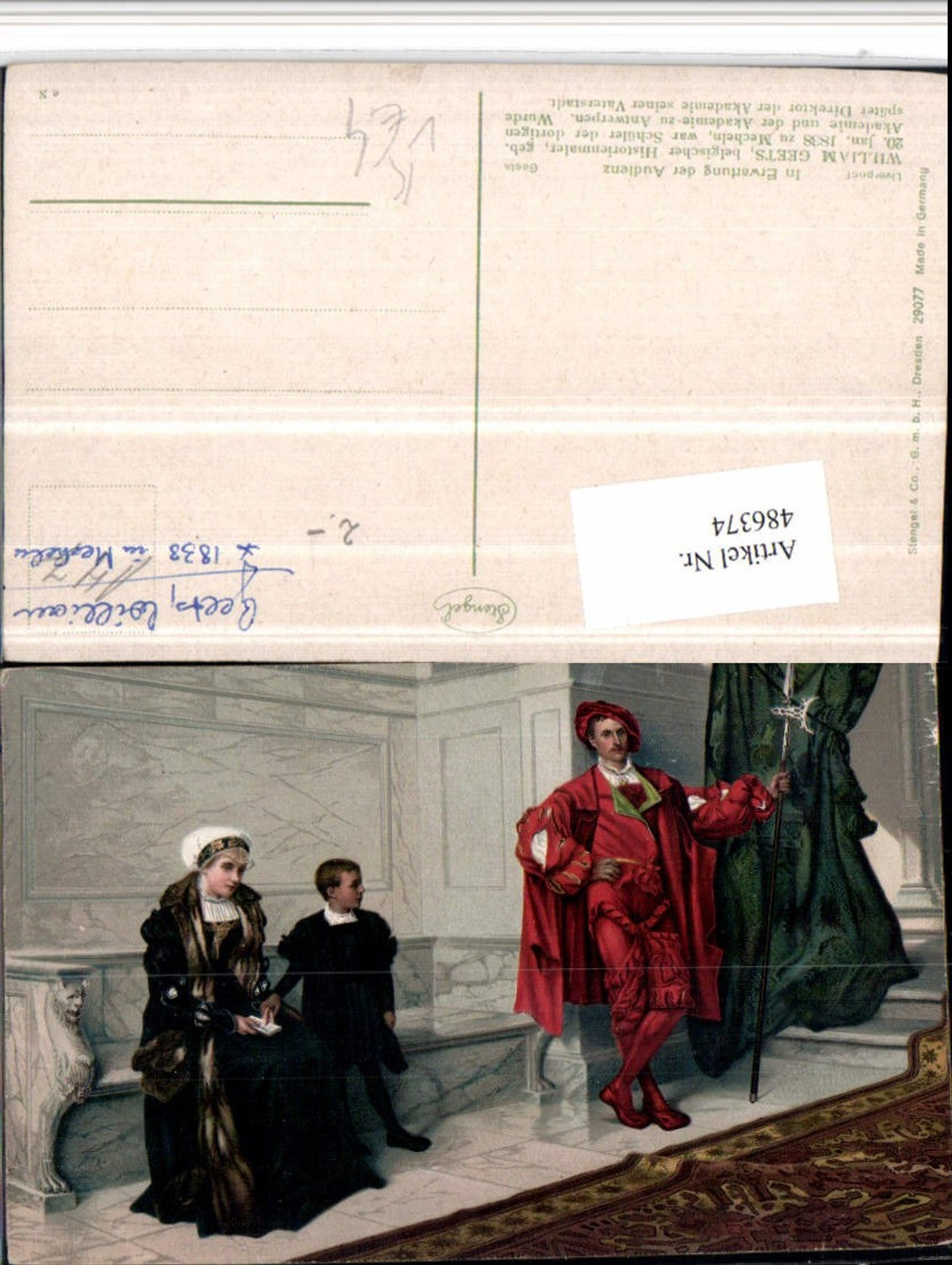 486374,Stengel Co 29077 Künstler William Geets Erwartung der Audienz