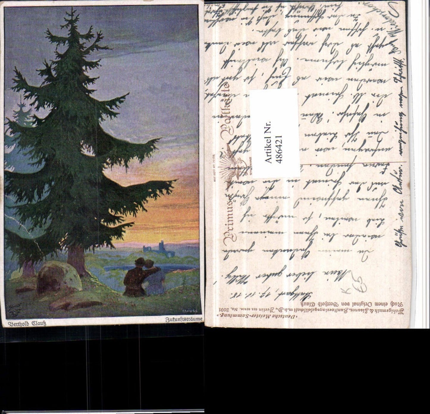 486421,Primus AK 3101 Künstler Berthold Clauß Zukunftsträume Liebe Baum