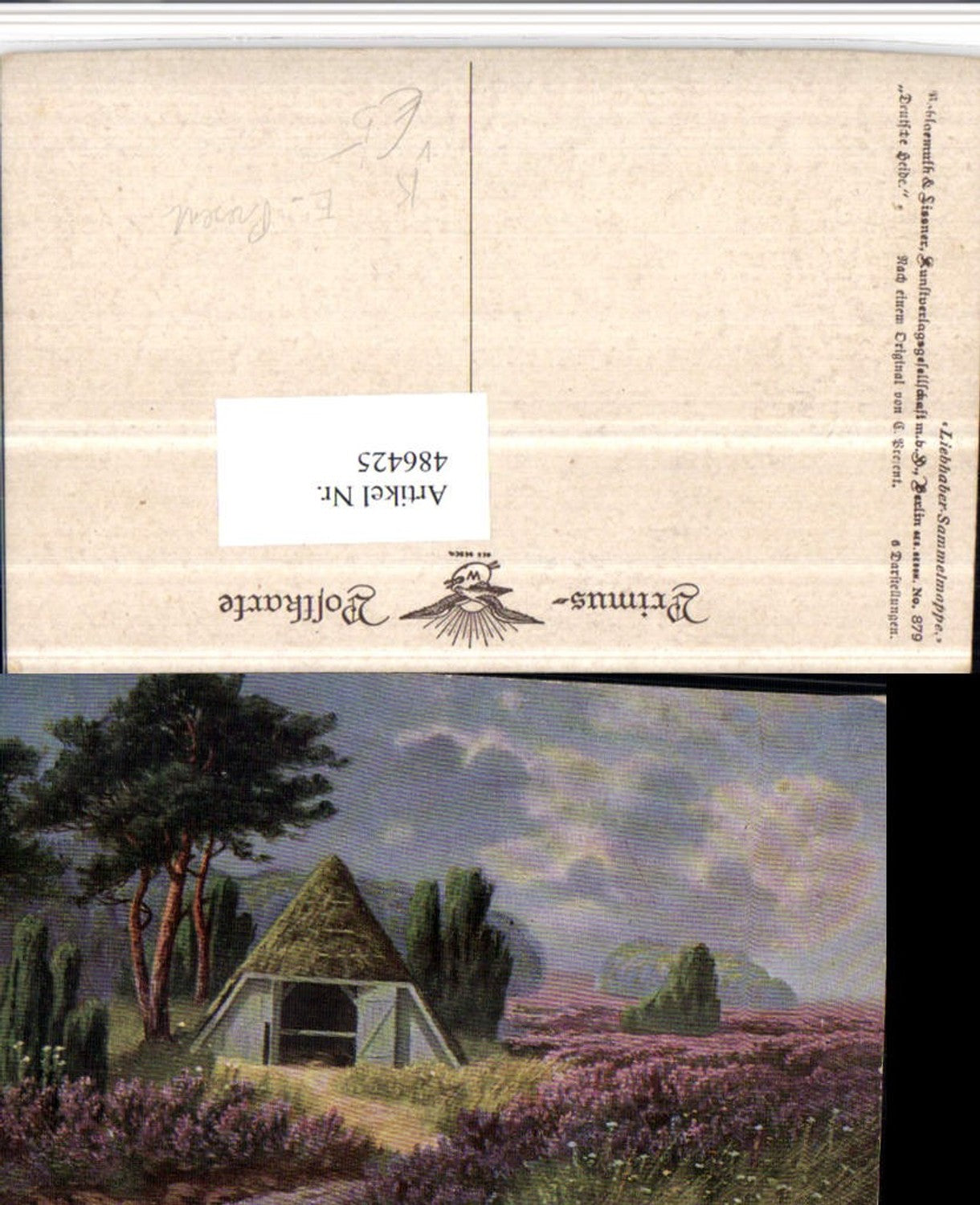 486425,Primus AK 879 Künstler C. Present Deutsche Heide Landschaft