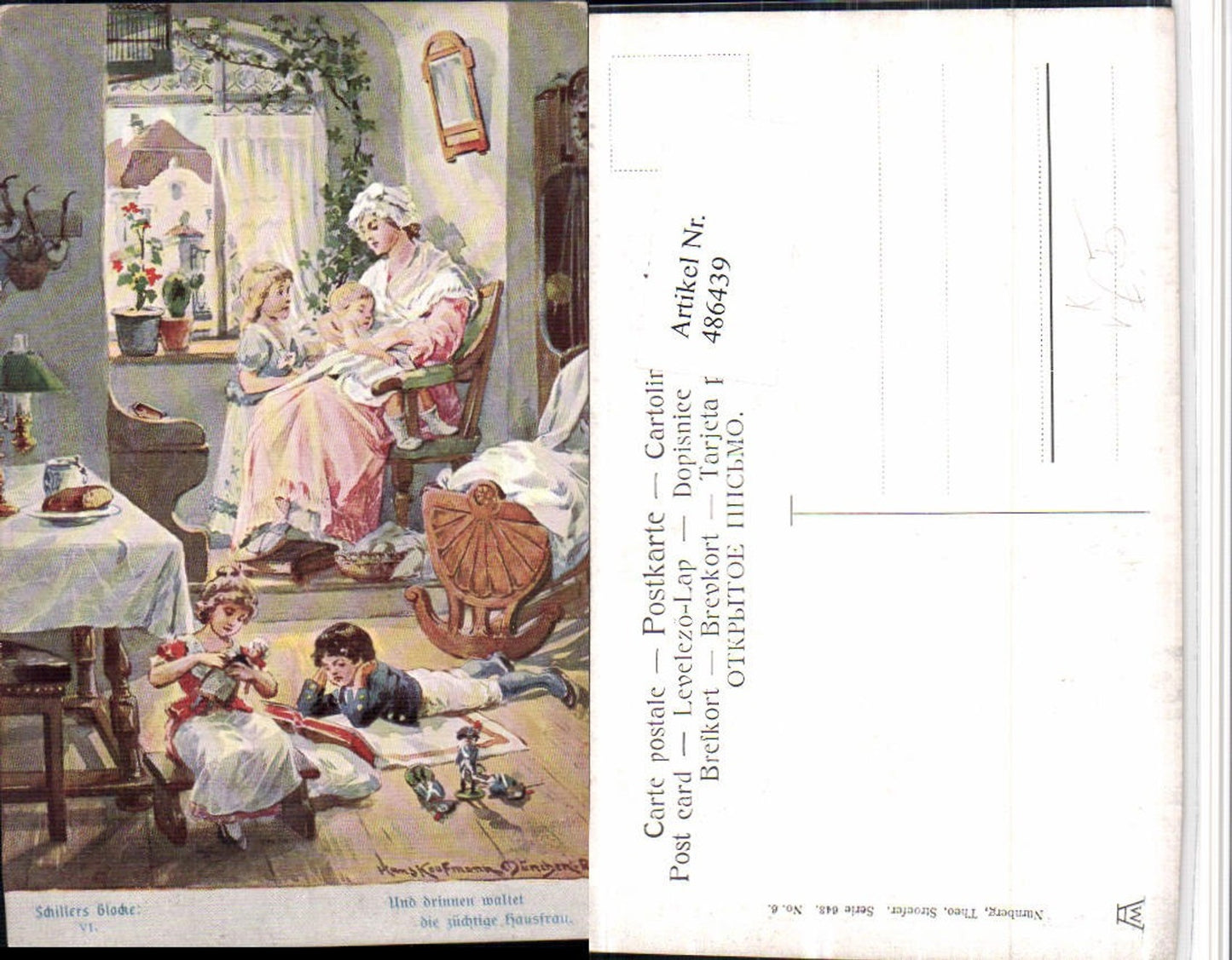 486439,Theo Stroefer 634 Künstler Hans Kaufmann Hausfrau Mutter Kinder Schillers Glocke