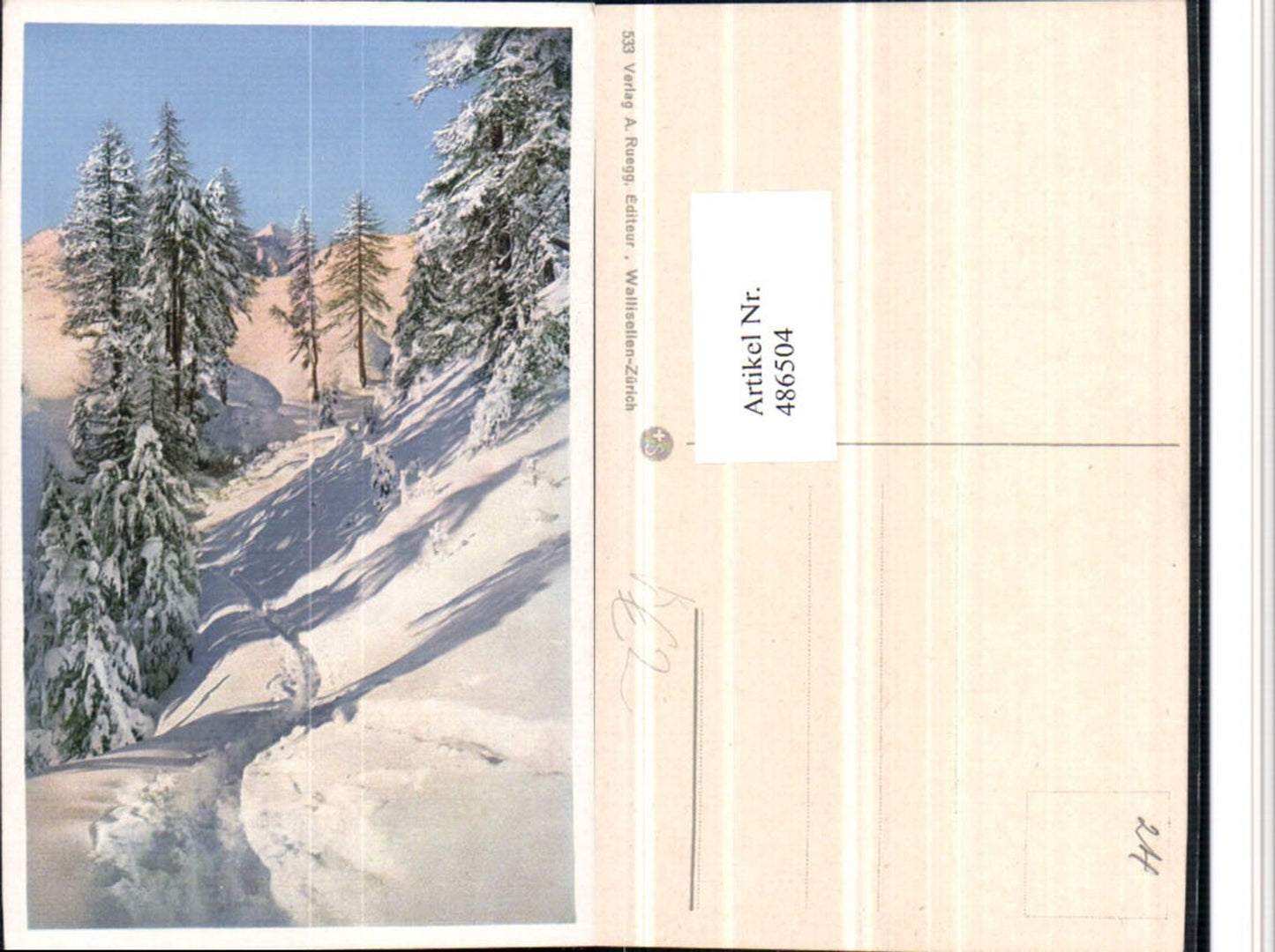 486504,Fotokunst A. Ruegg 533 Winterlandschaft Bergkulisse