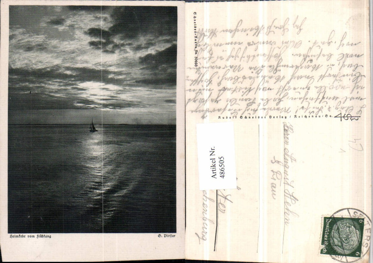 486505,Fotokunst O. Plösser Heimkehr vom Fischfang pub Rudolf Schneider 50055