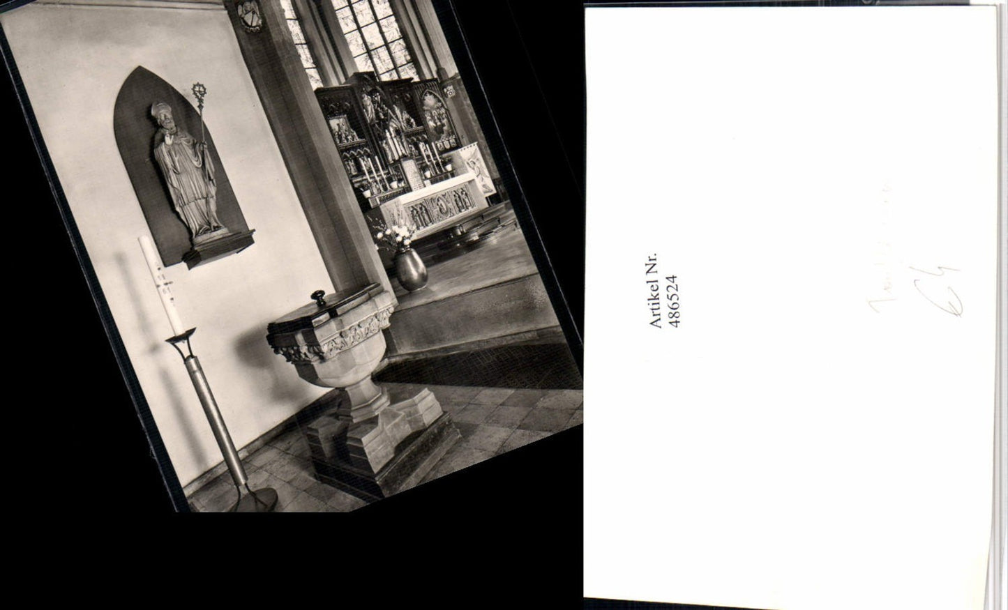 486524,Fotokunst Foto Kirche Innenansicht Taufbrunnen Altar
