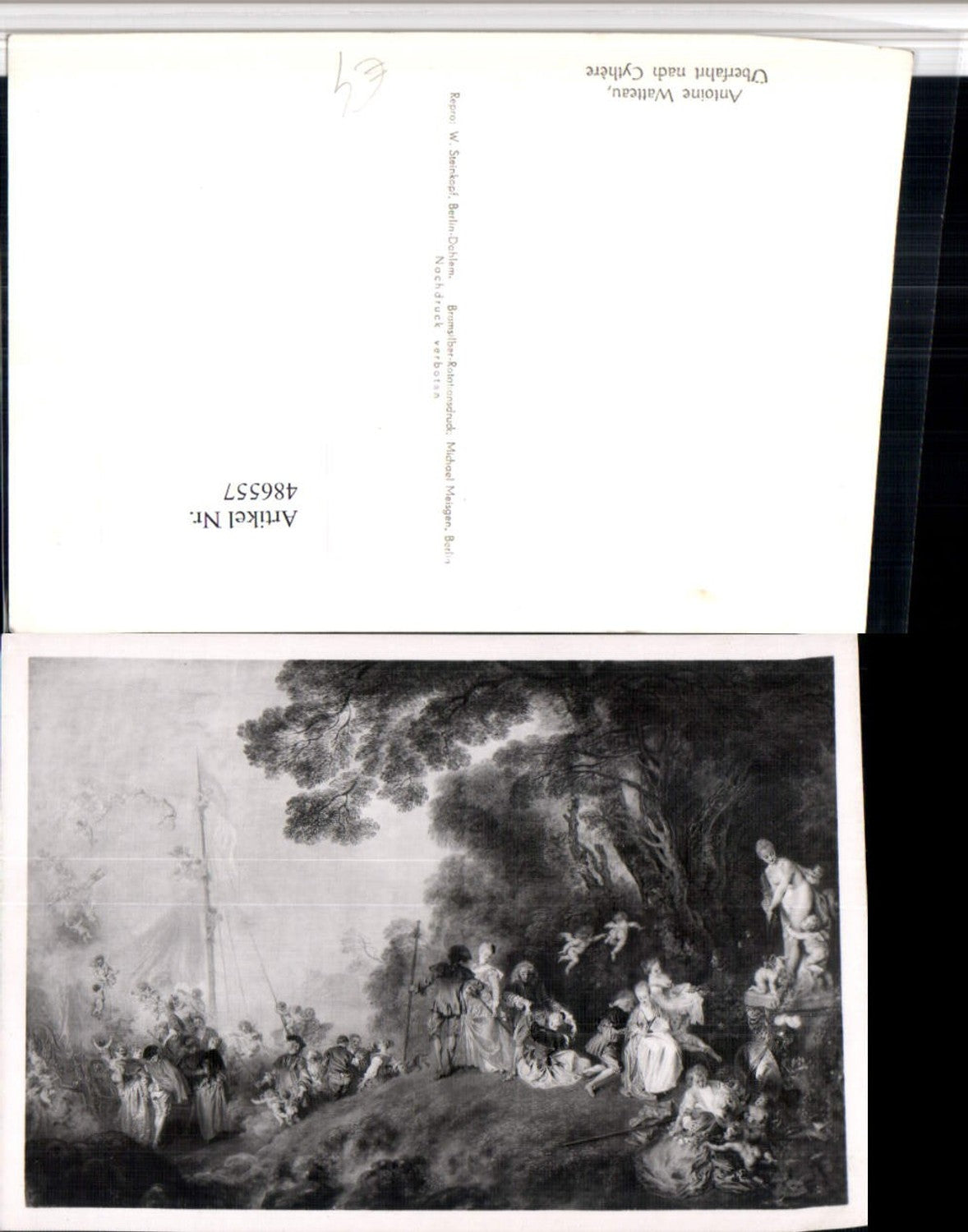 486557,Fotokunst Antoine Watteau Überfahrt nach Cythere pub W. Steinkopf M. Meisgen
