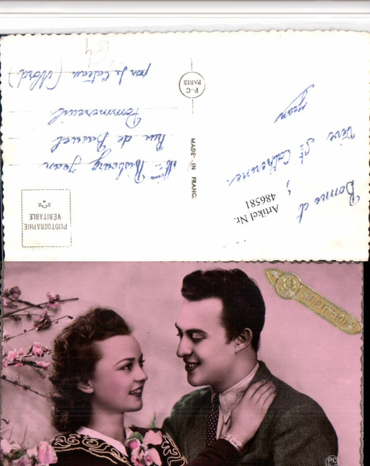 486581,P.C. Paris 6524 St. Catherine Liebe Paar Portrait
