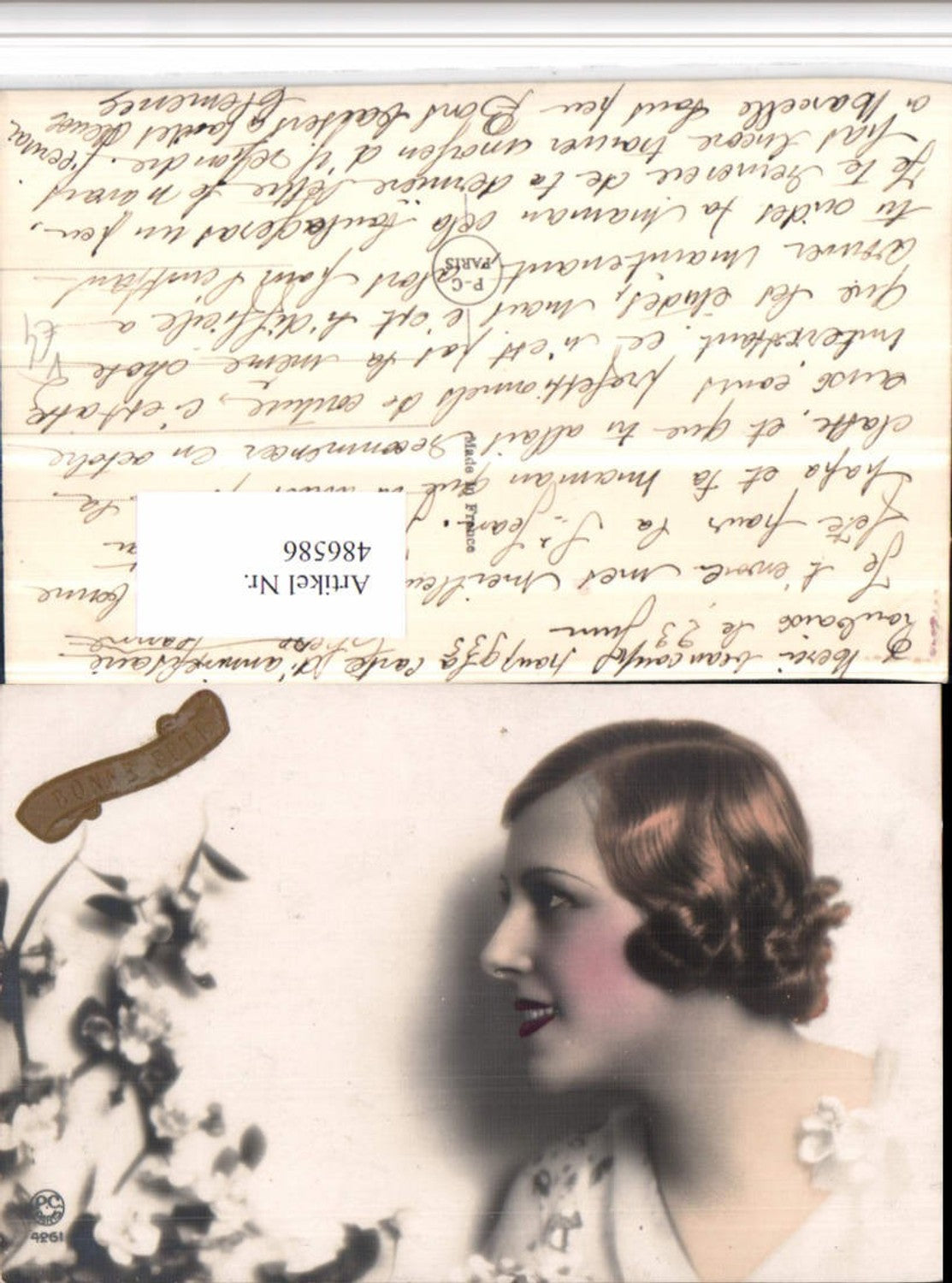 486586,P.C. Paris 4261 Frau Portrait