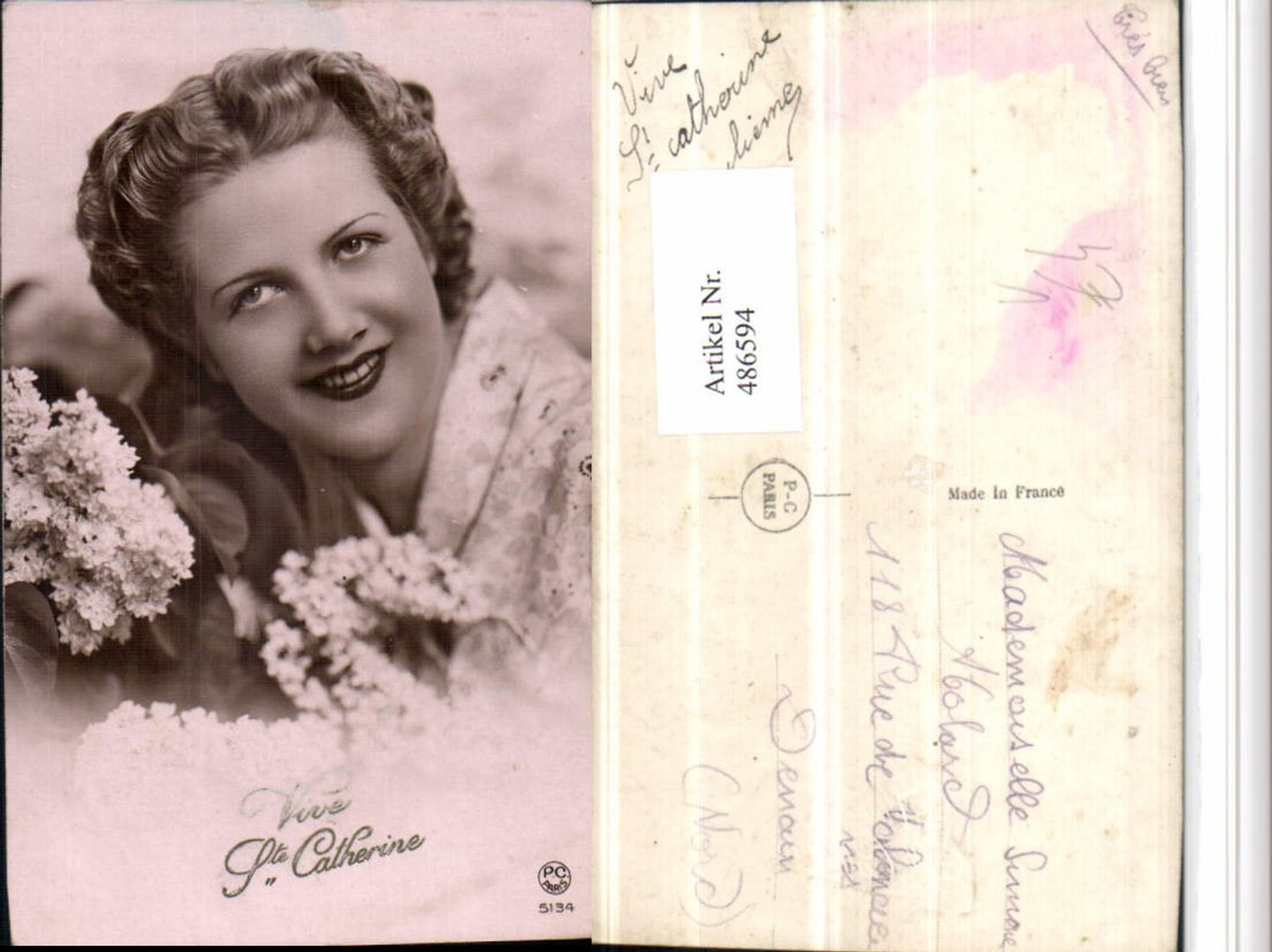 486594,P.C. Paris 5134 Ste Catherine Frau Portrait