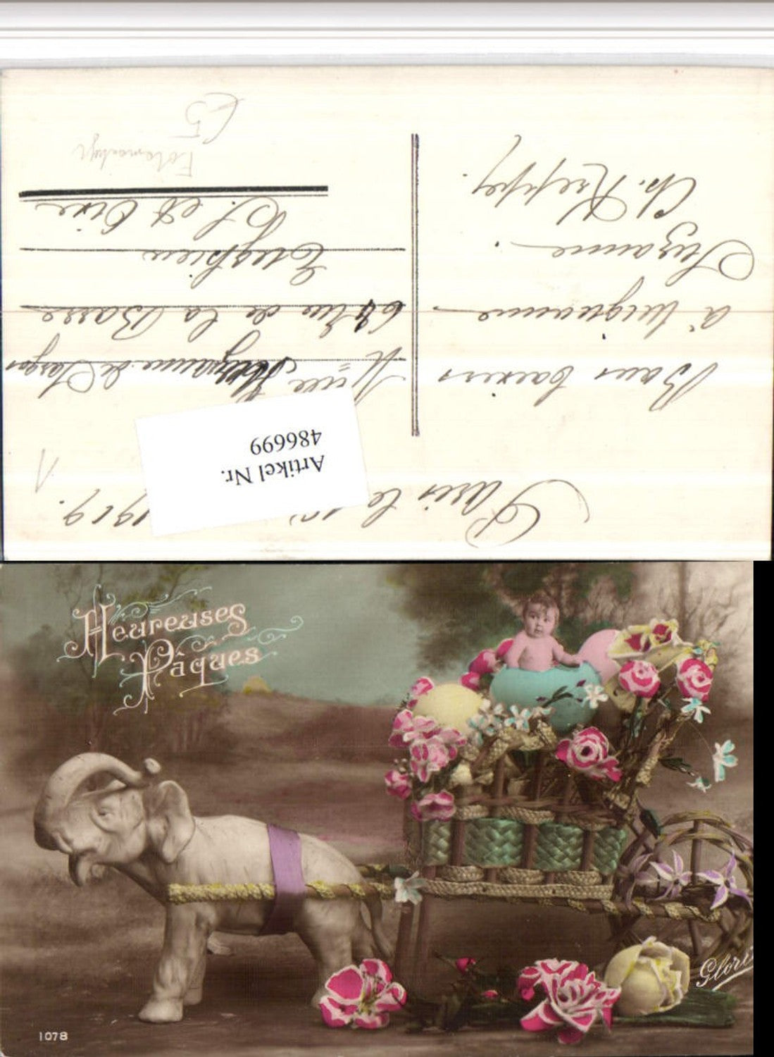 486699,Fotomontage Ostern Kind Baby Ostereier Eier Wagen Elefant