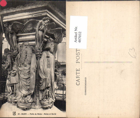 487032,Statue Dijon Puits de Moise Moise et David