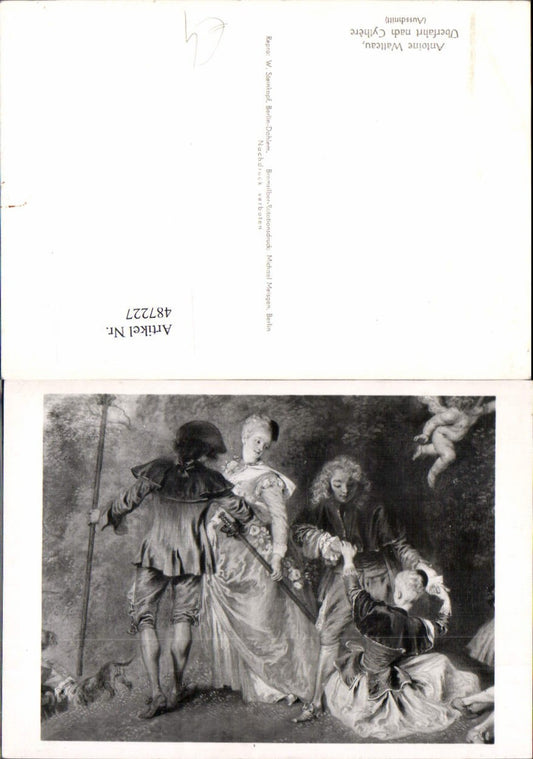 487227,Künstler Ak Antoine Watteau Überfahrt n. Cythere Adel Monarchie