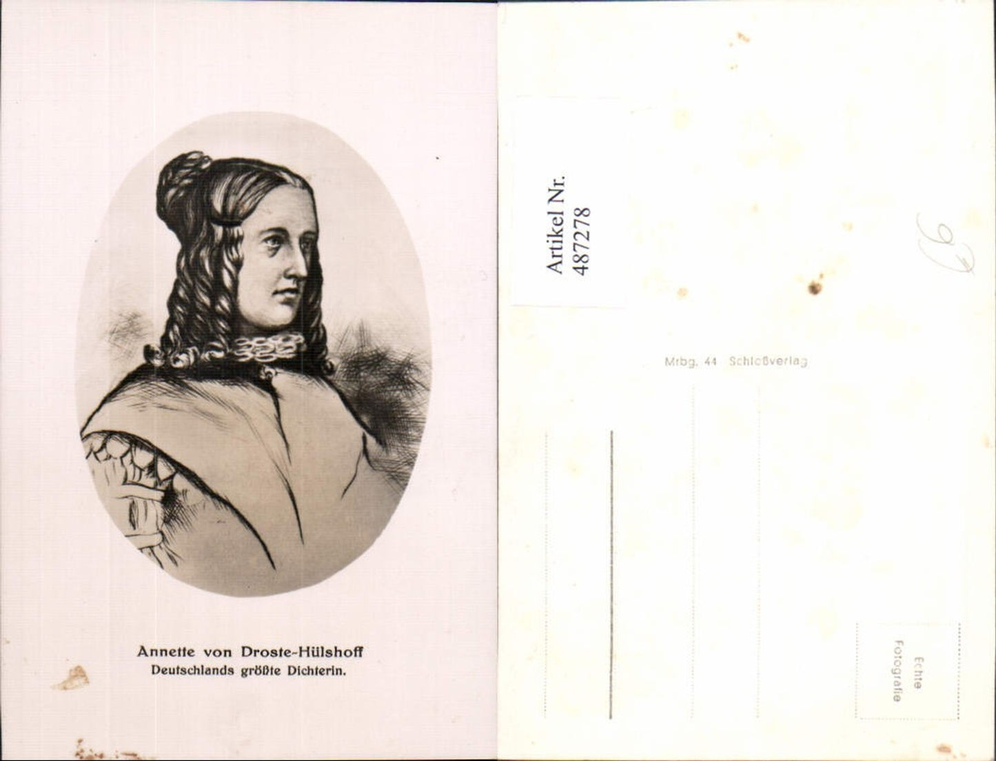 487278,Annette v. Droste-Hülshoff Dichterin Kunst Wissenschaft