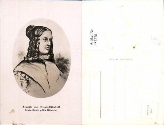 487278,Annette v. Droste-Hülshoff Dichterin Kunst Wissenschaft