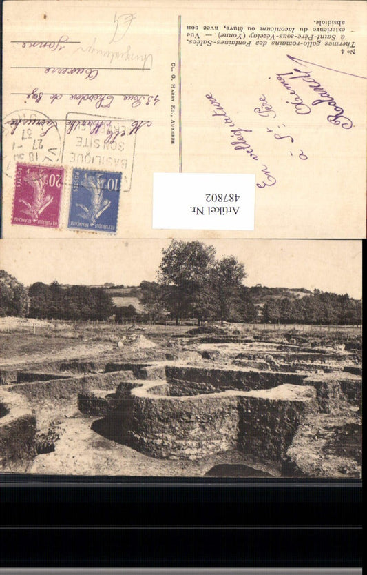 487802,Thermes gallo-romains des Fontaines-Salees a Saint-Pere-sous-Vezalay Archäologie Ausgrabung