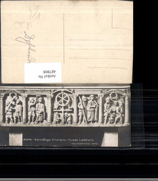 487808,Roma Rom Sarcofago Cristiano Sarkophag Museo Laterano Archäologie Ausgrabung pub Ernesto Richter 493