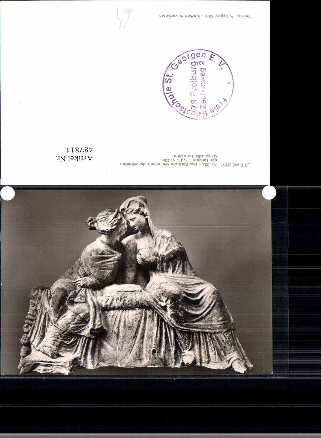 487814,Das Köstliches Geheimnis d. Mädchen aus Tanagra Griechische Terracotta Archäologie Ausgrabung