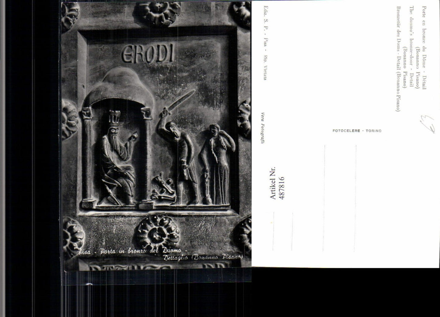 487816,Bronzetür des Doms Detail Archäologie Ausgrabung