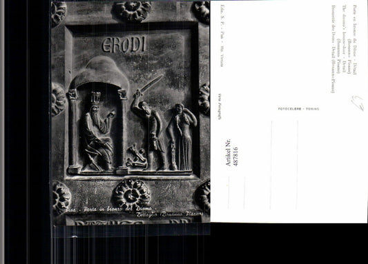 487816,Bronzetür des Doms Detail Archäologie Ausgrabung