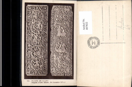 487822,Musee de Cluny Plaques d une reliure Art byzantin Archäologie Ausgrabung