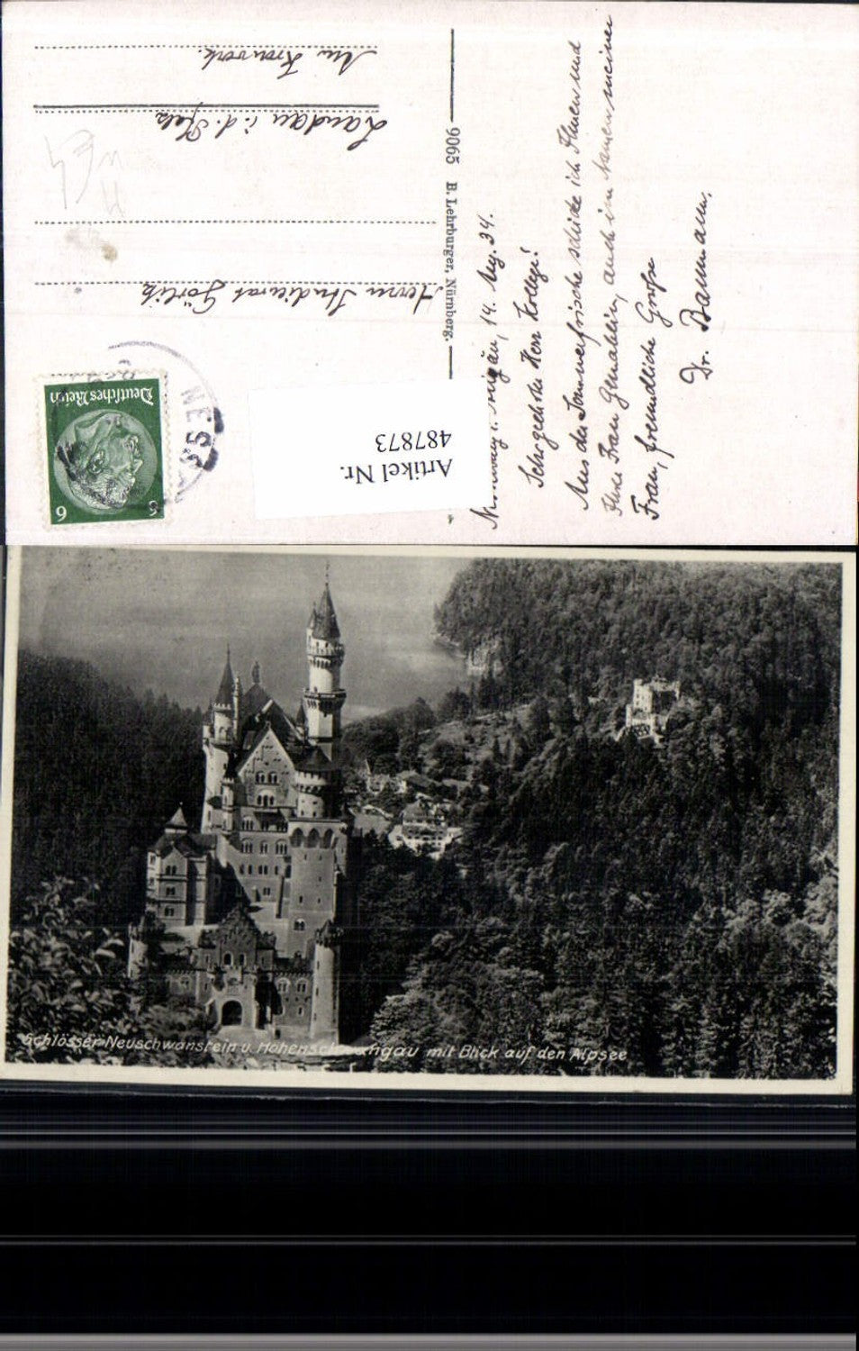 487873,Königsschloss Schloss Neuschwanstein Schwangau u. Hohenschwangau Blick a. Alpsee