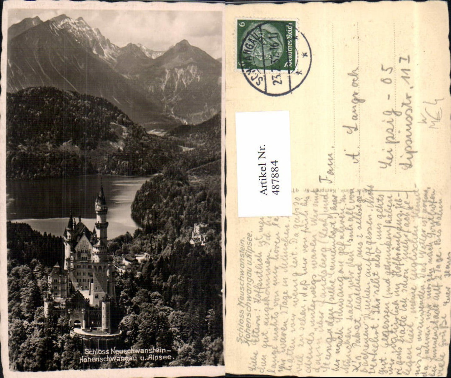 487884,Königsschloss Schloss Neuschwanstein Schwangau m. Hohenschwangau Alpsee