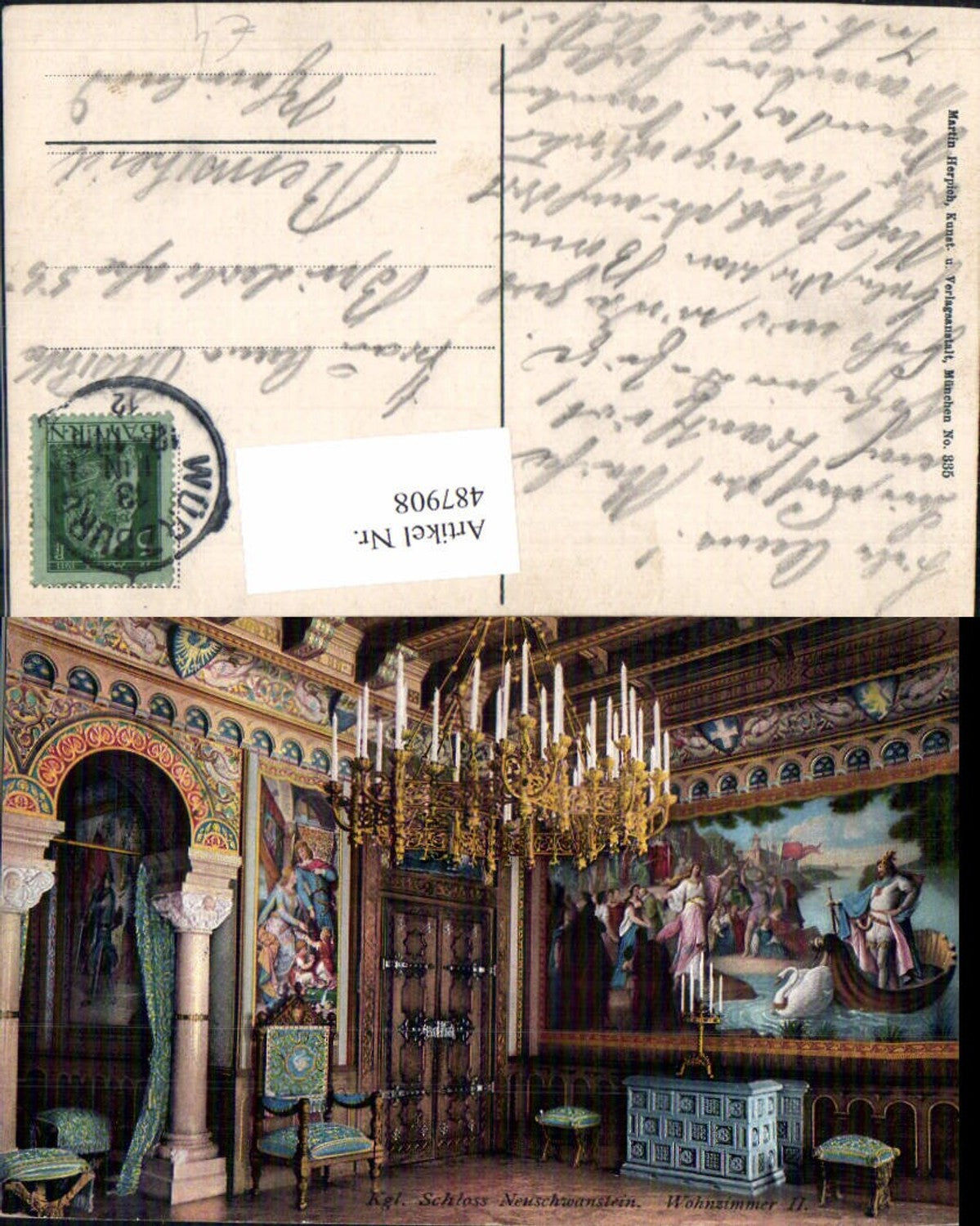 487908,Königsschloss Neuschwanstein Innenansicht Wohnzimmer II