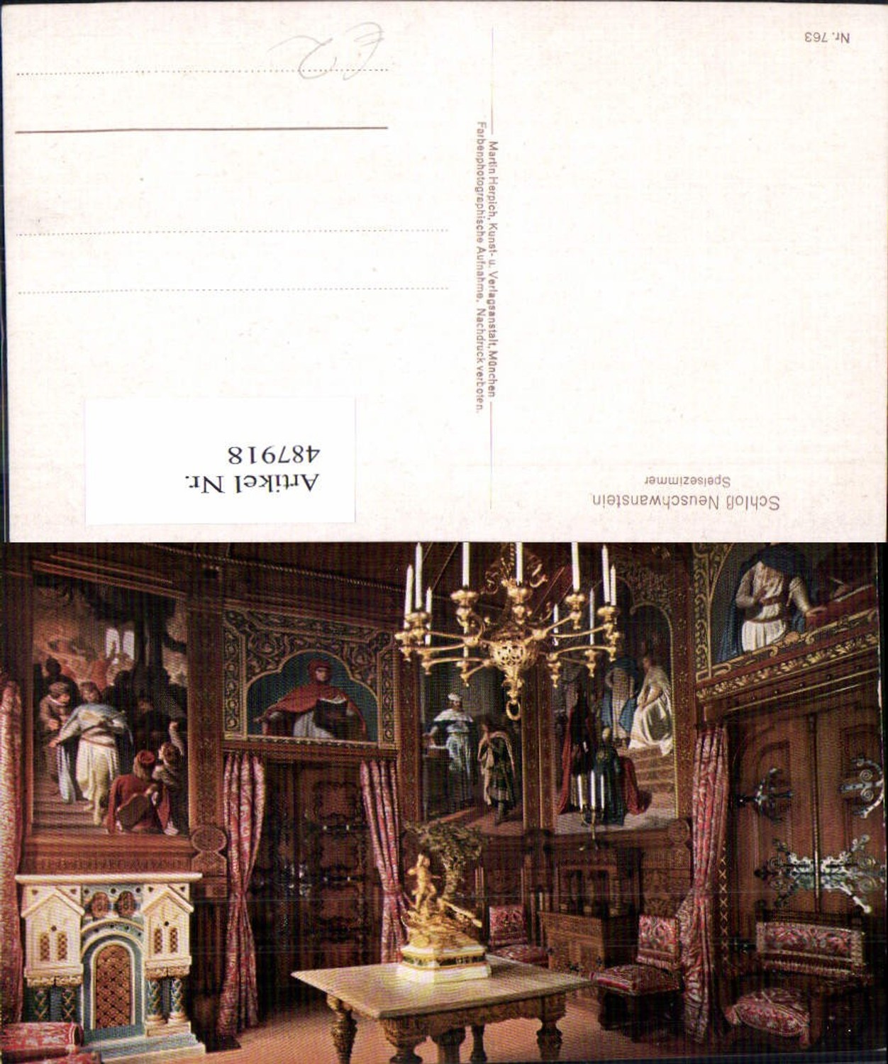 487918,Königsschloss Neuschwanstein Innenansicht Speisezimmer
