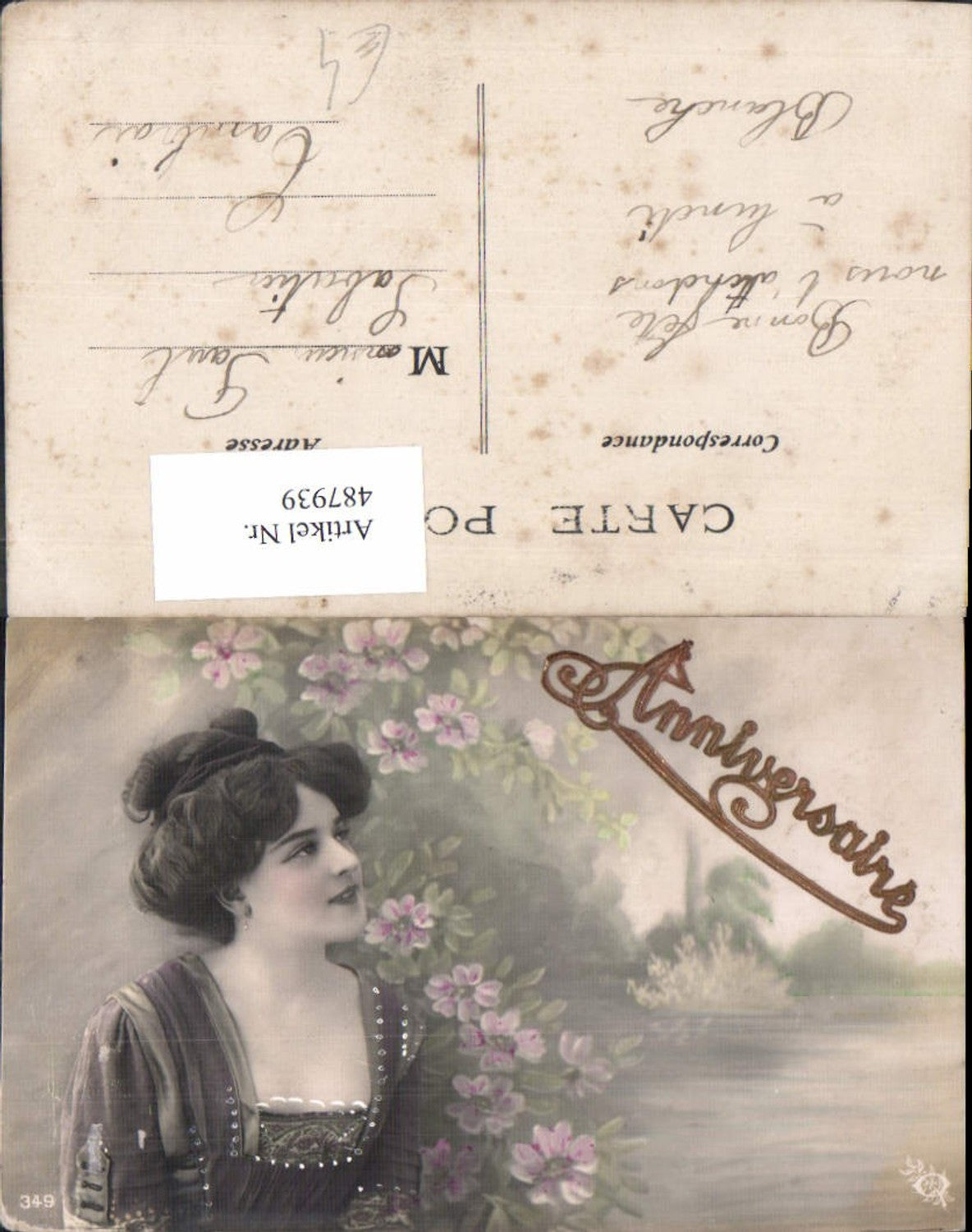 487939,Frau Portrait Blumen Anniversaire