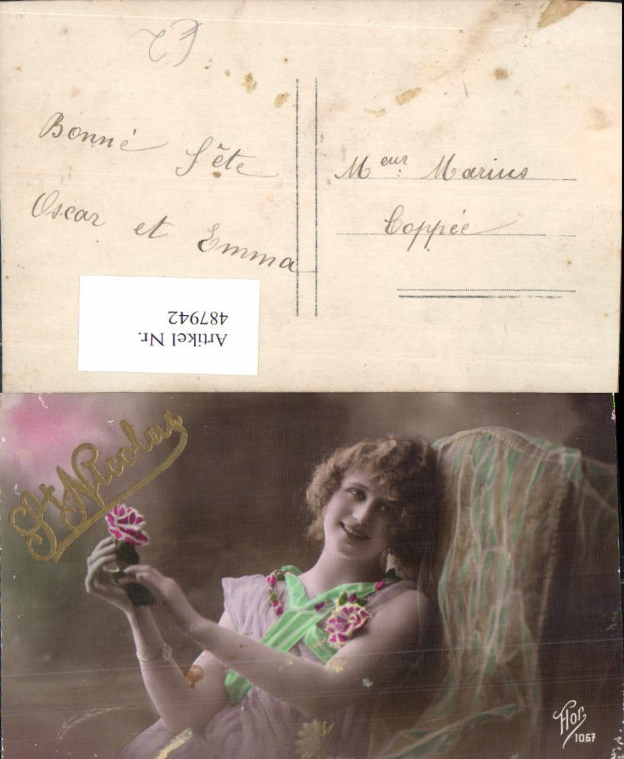 487942,Frau Lockenkopf St Nicolas Rosen Blumen