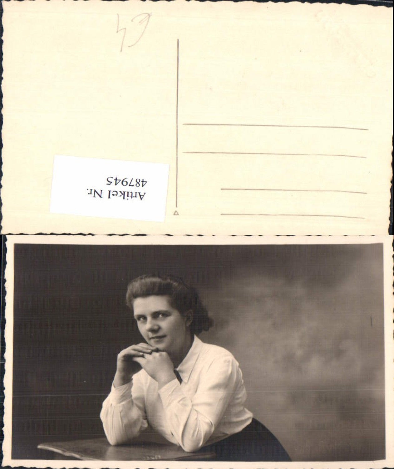 487945,Foto Ak Frau Portrait