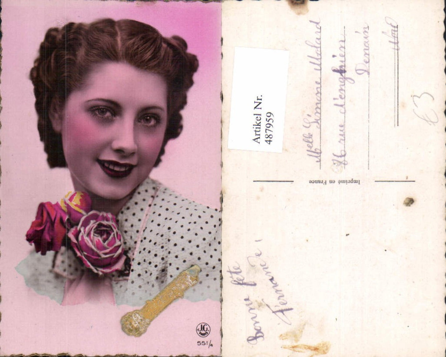 487959,Frau Lockenkopf Portrait Rosen Blumen Ste Catherine