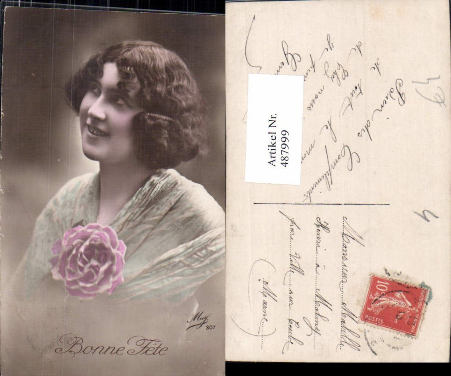 487999,Frau Lockenkopf Portrait Rose Blume