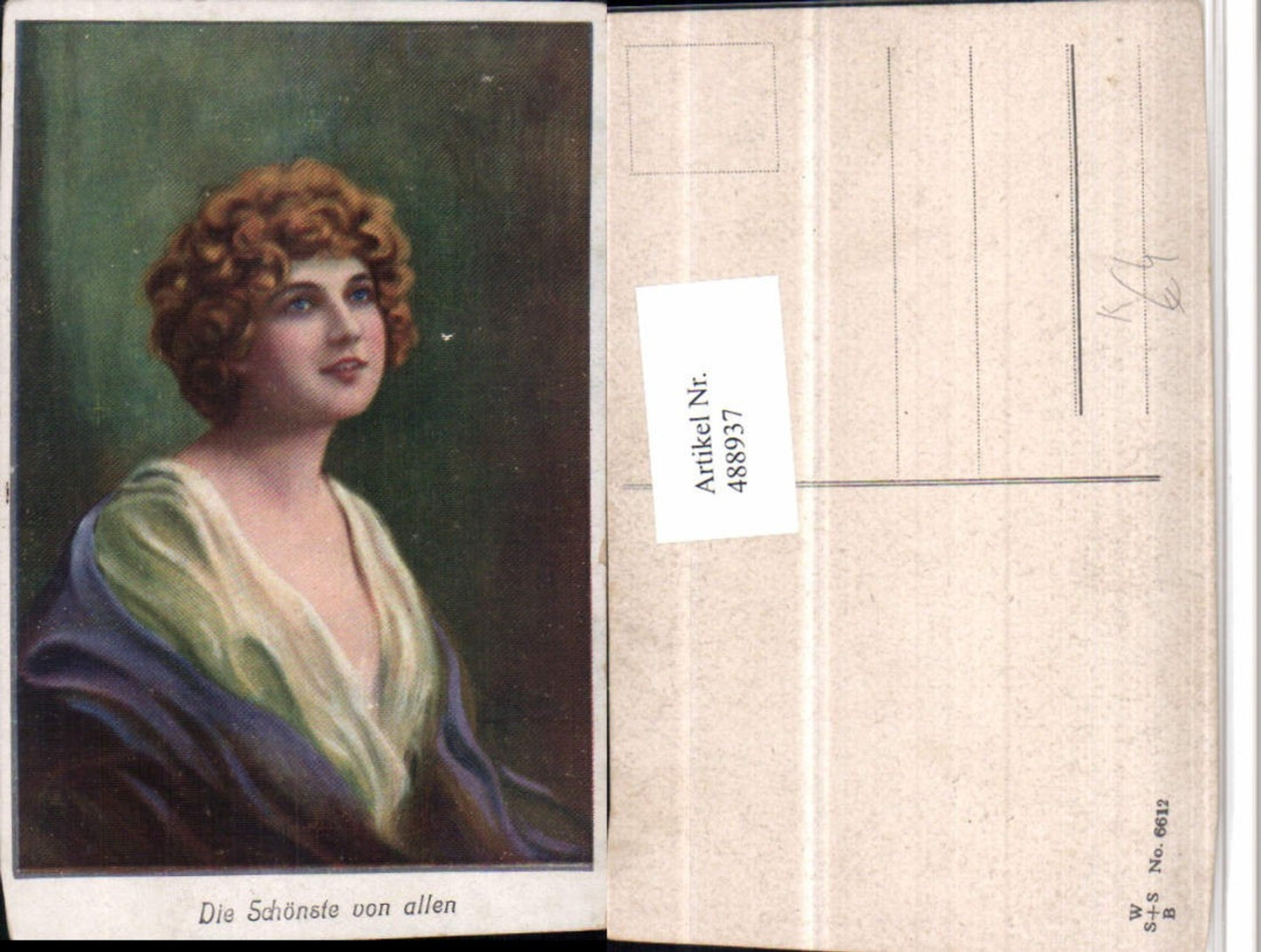 488937,Künstler AK Die Schönste von allen Frau Portrait