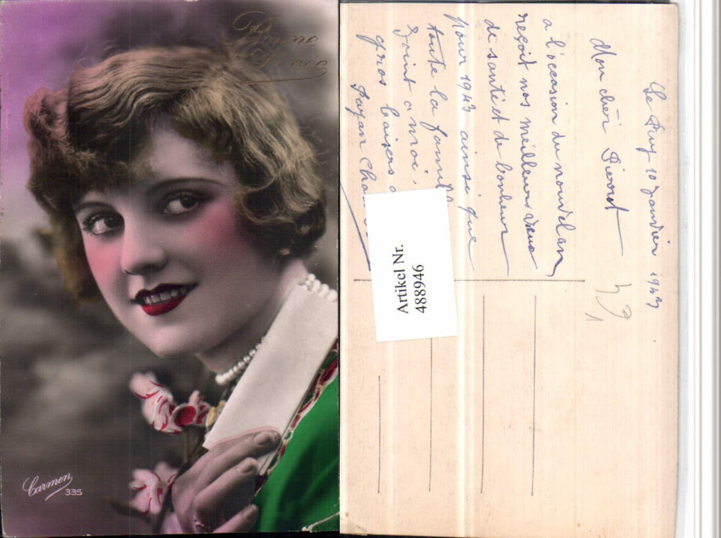 488946,Bonne Annee Frau Portrait pub Carmen 335
