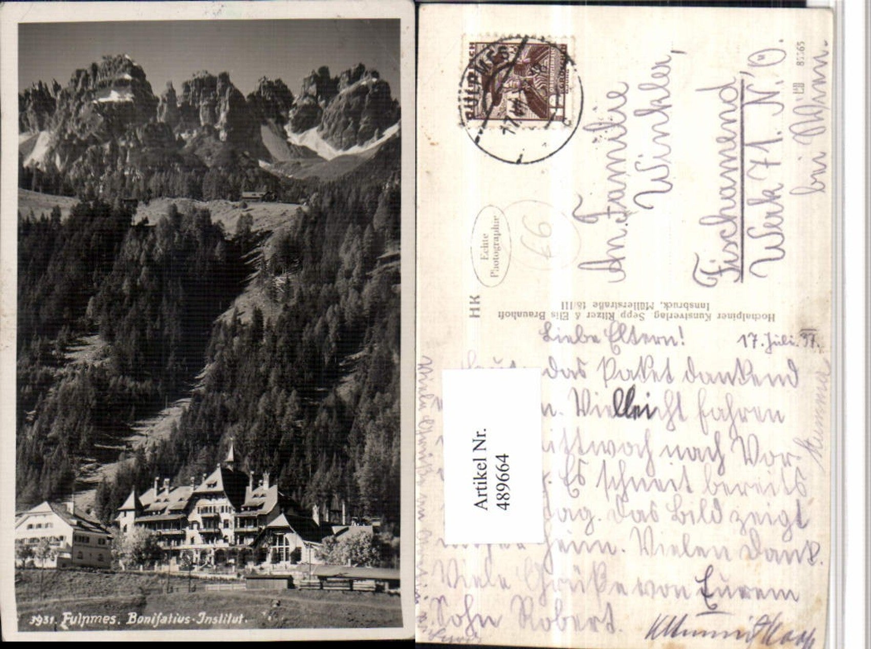 Alte Ansichtskarte – Old Postcard