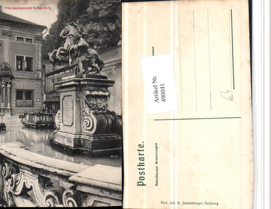 490041,Salzburg Pferdeschwemme Statue