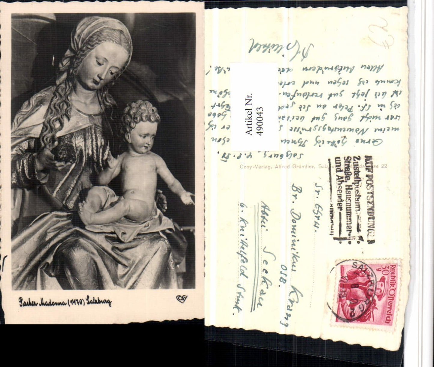 490043,Salzburg Pacher Madonna Statue pub Cosy
