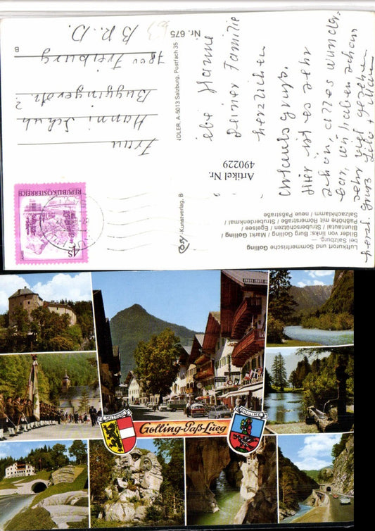 490229,Golling b. Salzburg Burg Egelsee Trachten Passhöhe Mehrbildkarte