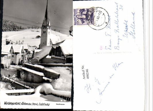 490246,Abtenau Teilansicht Kirche Winterbild