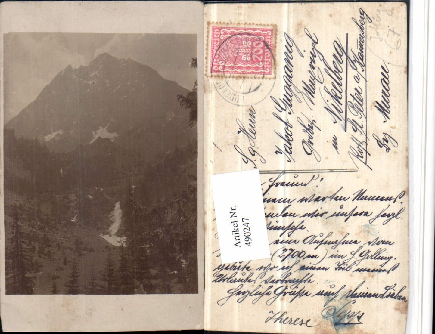 490247,Foto AK Golling Landschaft Bergkulisse