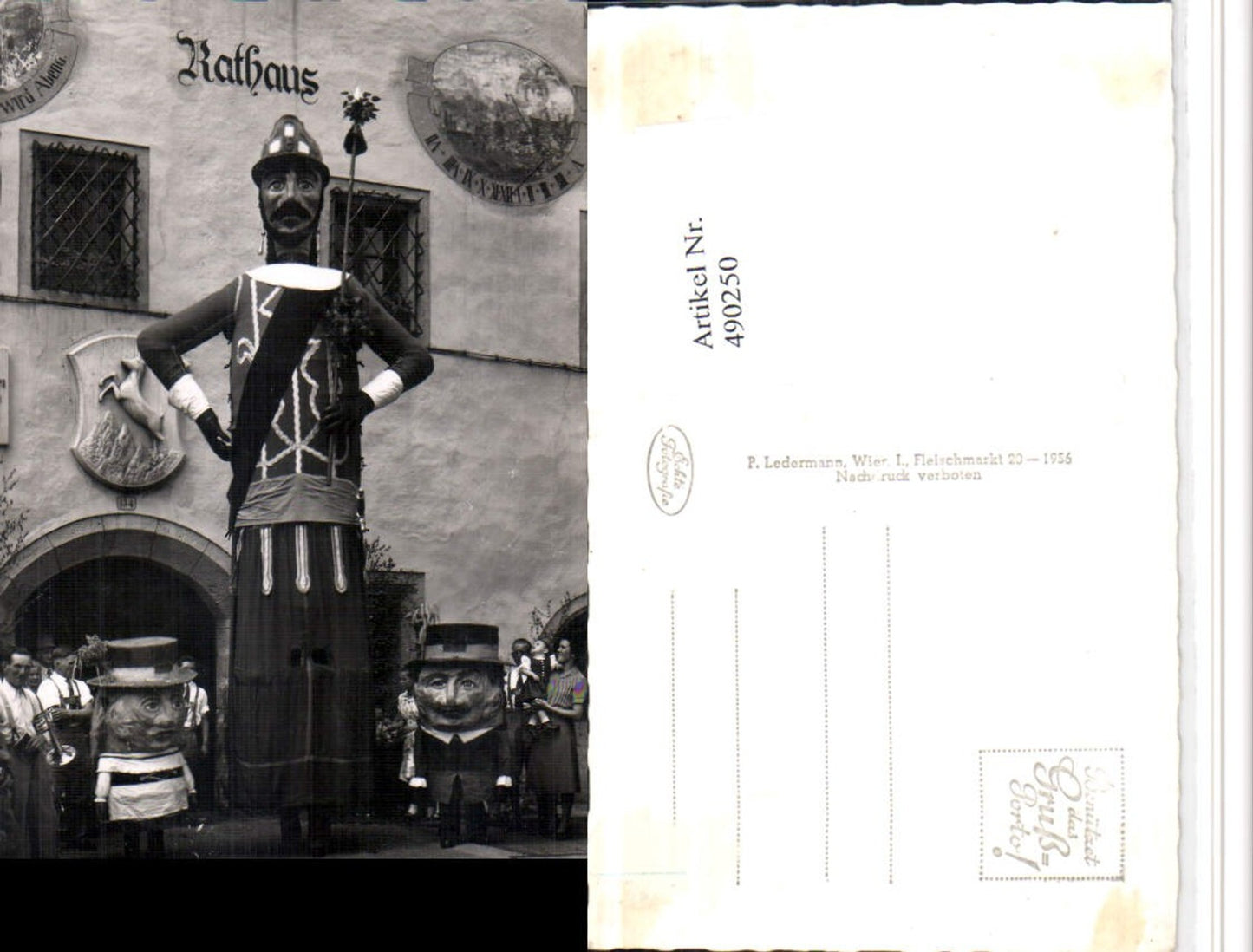 490250,Tamsweg Samson m. Zwergen Riesenfigur Rathaus